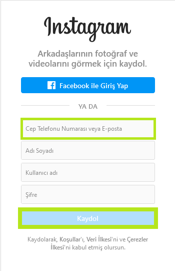 Instagram Hesap Açma