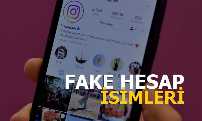 İnandırıcı fake hesap isimleri