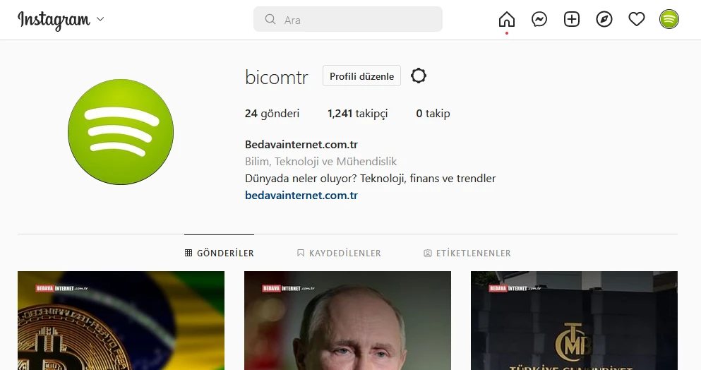 Instagram giriş Web