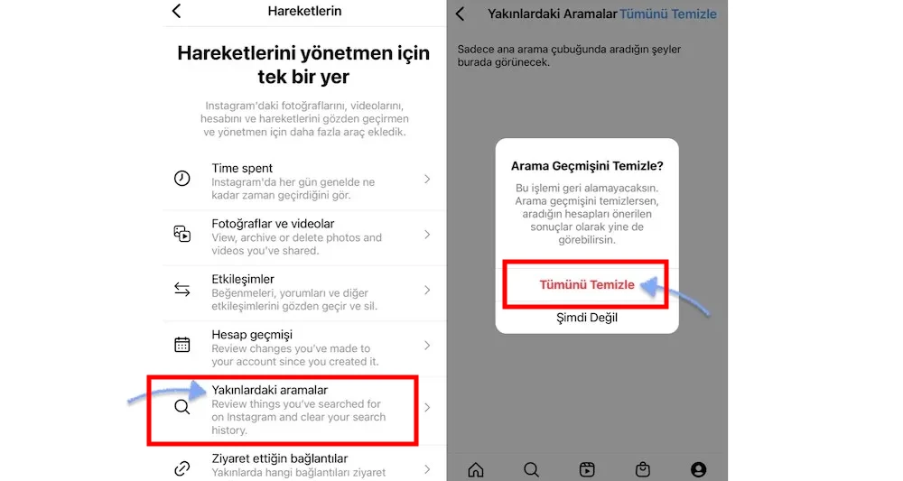 Instagram Keşfet Sıfırlama iPhone ve Android