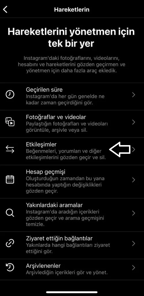İnstagram Beğendiklerimi Görme