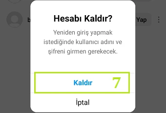 Telefondan Instagram Hesap Silme