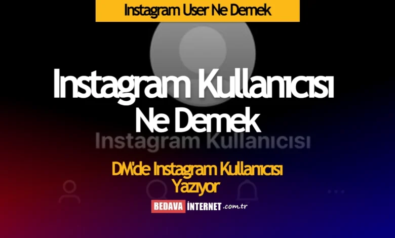 Instagram User Ne Demek