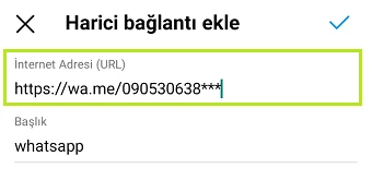 Instagram WhatsApp Butonu